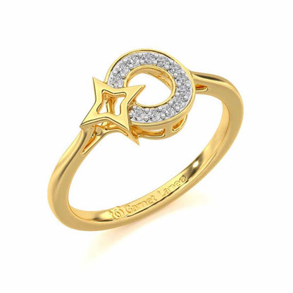 Star Glow Silver Ring - Yellow Gold - Image 1