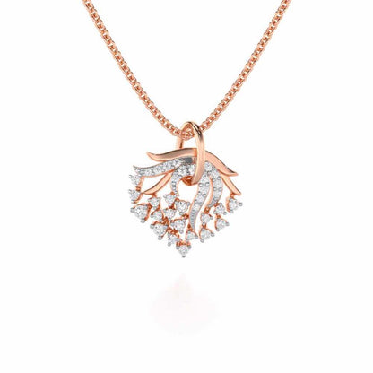Star Luna Silver Pendant - Rose Gold - Image 1
