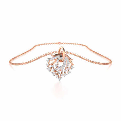 Star Luna Silver Pendant - Rose Gold - Image 3