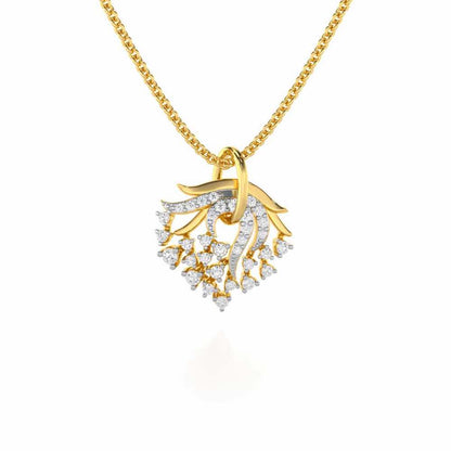 Star Luna Silver Pendant - Yellow Gold - Image 1