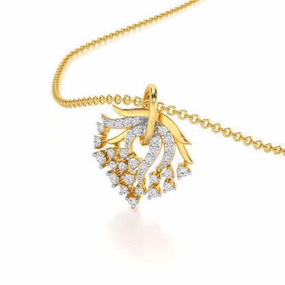 Star Luna Silver Pendant - Yellow Gold - Image 2