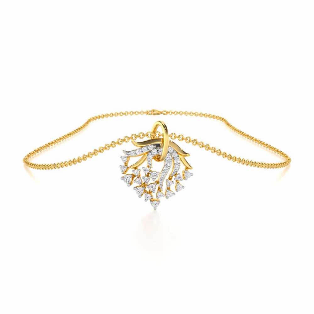 Star Luna Silver Pendant - Yellow Gold - Image 3