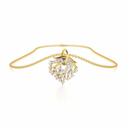 Star Luna Silver Pendant - Yellow Gold - Image 3