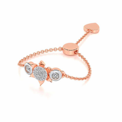 Starflies Adjustable Silver Ring - Rose Gold - Image 2
