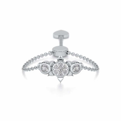 Starflies Adjustable Silver Ring - White Gold - Image 1