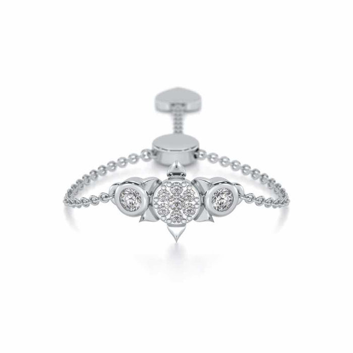 Starflies Adjustable Silver Ring - White Gold - Image 1