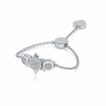 Starflies Adjustable Silver Ring - White Gold - Image 2