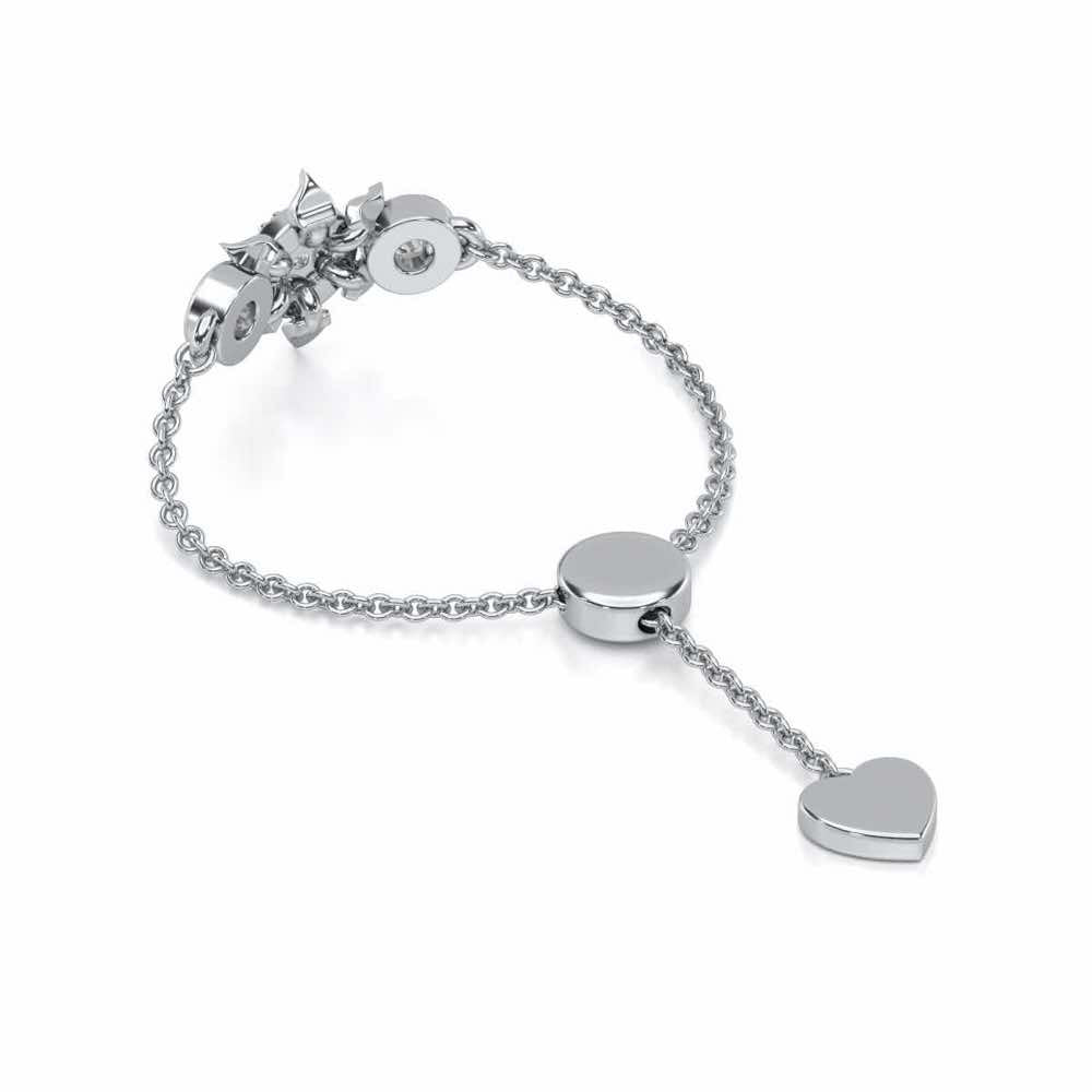 Starflies Adjustable Silver Ring - White Gold - Image 4