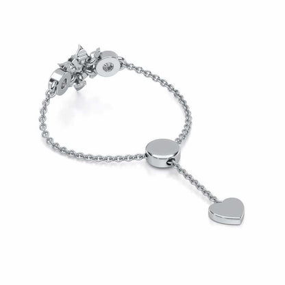 Starflies Adjustable Silver Ring - White Gold - Image 4