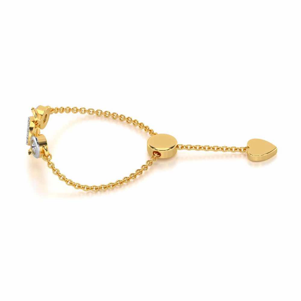 Starflies Adjustable Silver Ring - Yellow Gold - Image 3