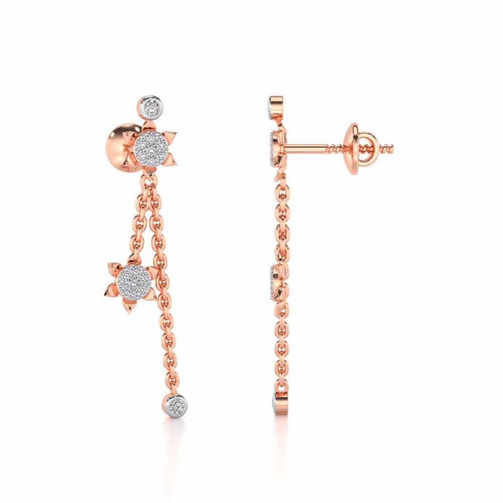 Starflies Silver Earrings - Rose Gold - Image 4