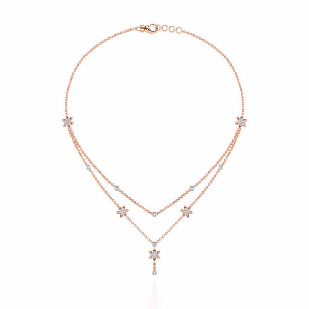 Starflies Silver Necklace - Rose Gold - Image 3