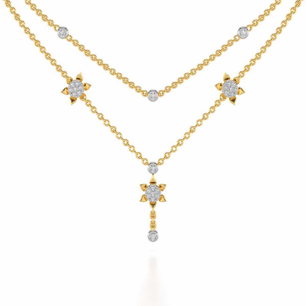 Starflies Silver Necklace - Yellow Gold - Image 1