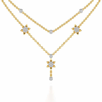 Starflies Silver Necklace - Yellow Gold - Image 1