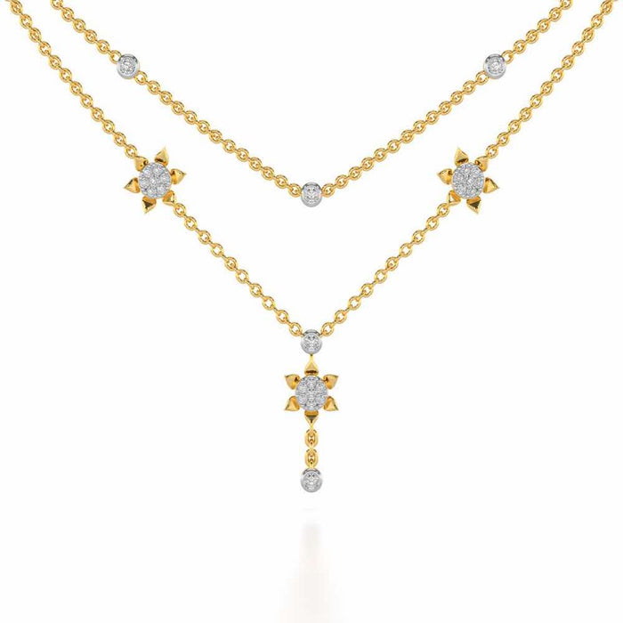 Starflies Silver Necklace - Yellow Gold - Image 1