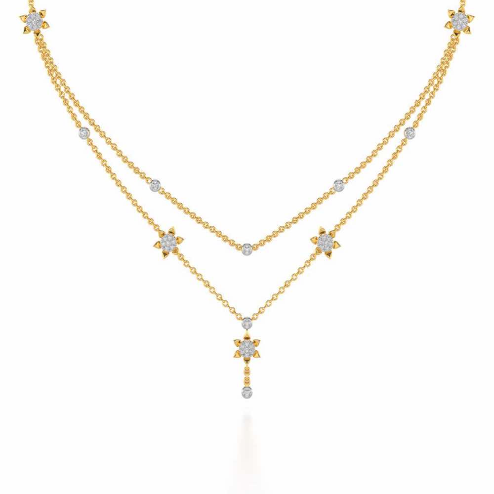 Starflies Silver Necklace - Yellow Gold - Image 2