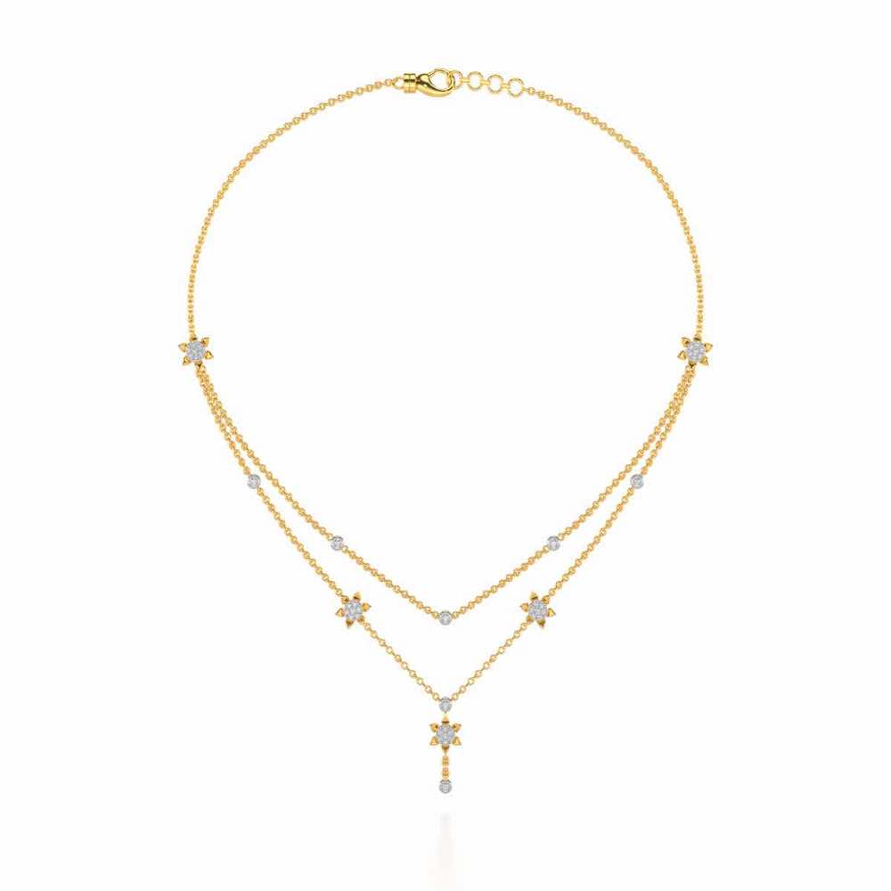 Starflies Silver Necklace - Yellow Gold - Image 3