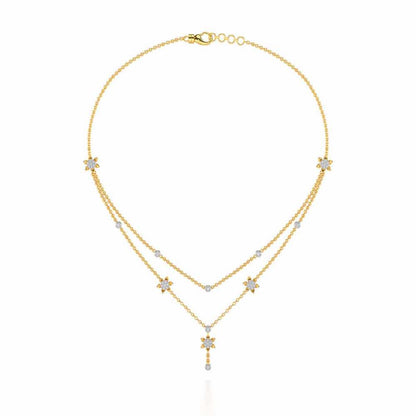 Starflies Silver Necklace - Yellow Gold - Image 3