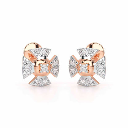 Starlight Serenade Silver Earrings - Rose Gold - Image 1