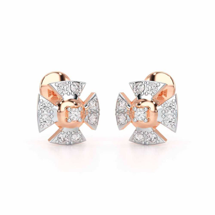 Starlight Serenade Silver Earrings - Rose Gold - Image 1