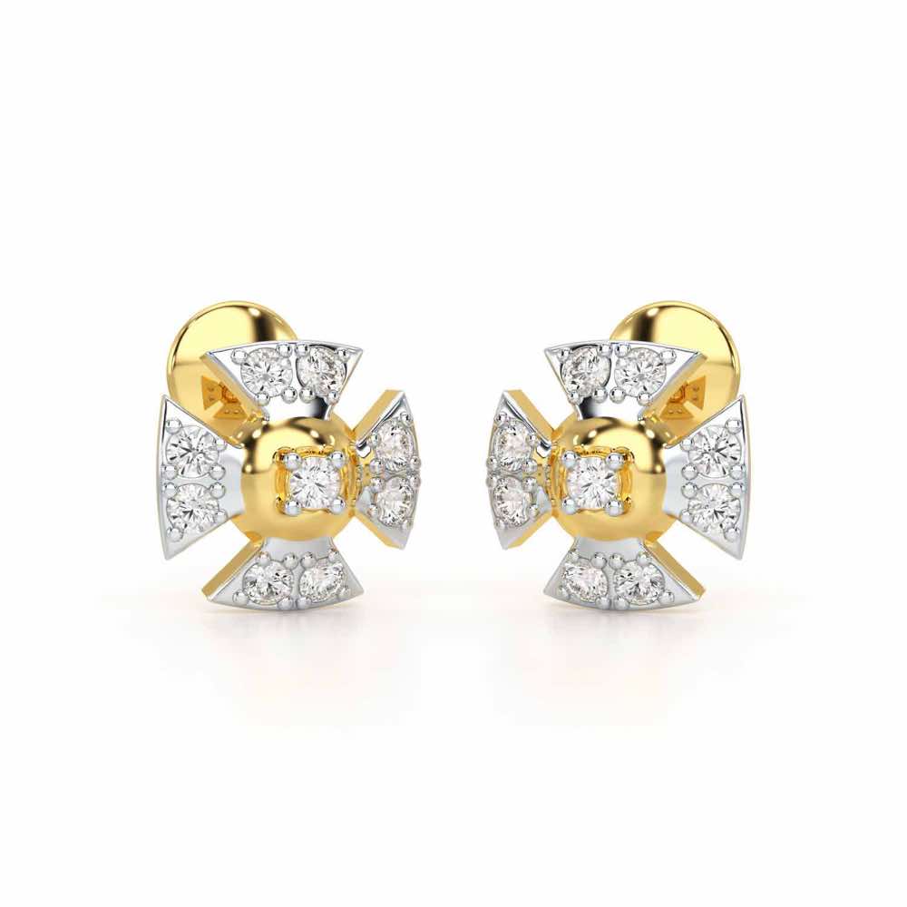 Starlight Serenade Silver Earrings - Yellow Gold - Image 1