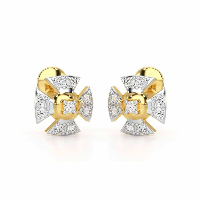 Starlight Serenade Silver Earrings - Yellow Gold - Image 1