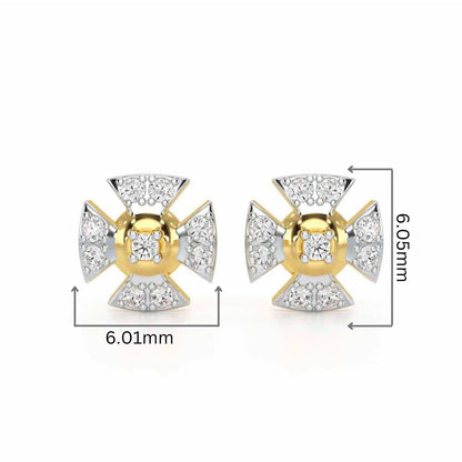 Starlight Serenade Silver Earrings - Yellow Gold - Image 2