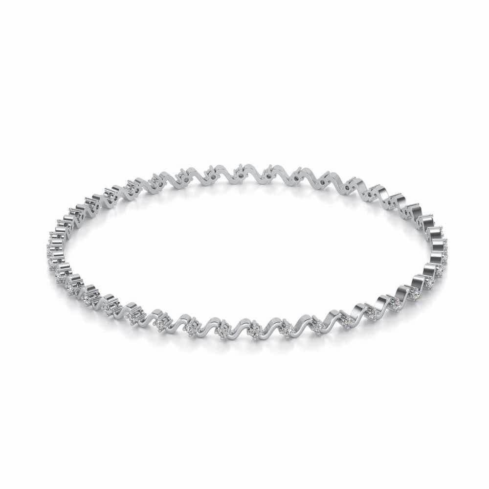 Starry Silver Bangles - White Gold - Image 2