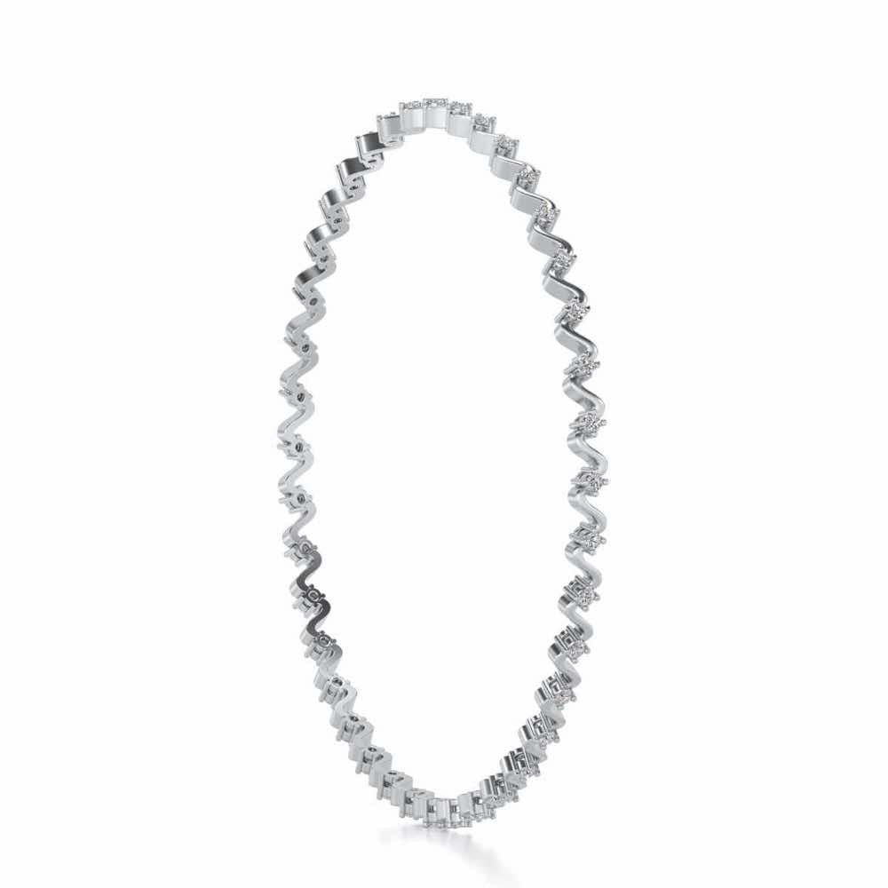 Starry Silver Bangles - White Gold - Image 3