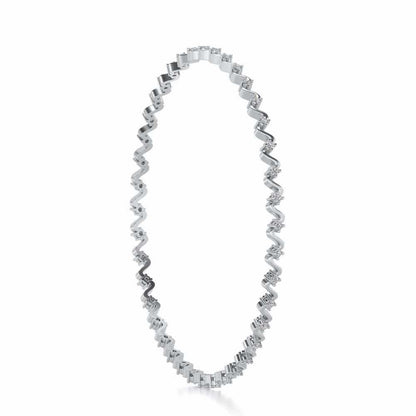 Starry Silver Bangles - White Gold - Image 3