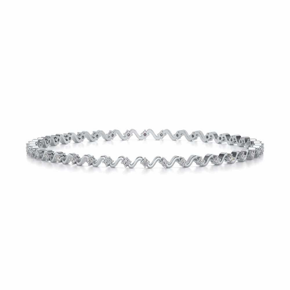 Starry Silver Bangles - White Gold - Image 4
