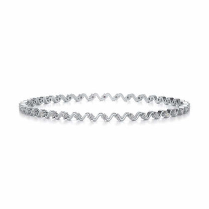 Starry Silver Bangles - White Gold - Image 4