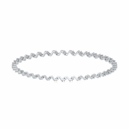 Starry Silver Bangles - White Gold - Image 5