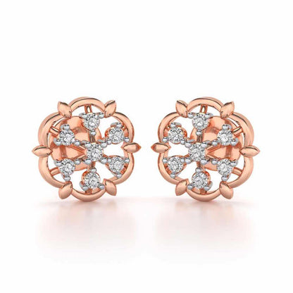 Starry Silver Earrings - Rose Gold - Image 1