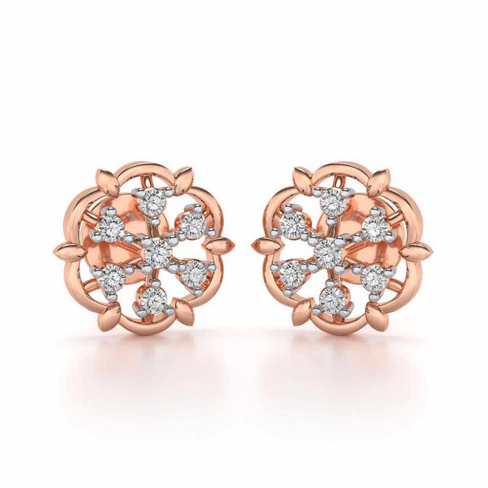 Starry Silver Earrings - Rose Gold - Image 1