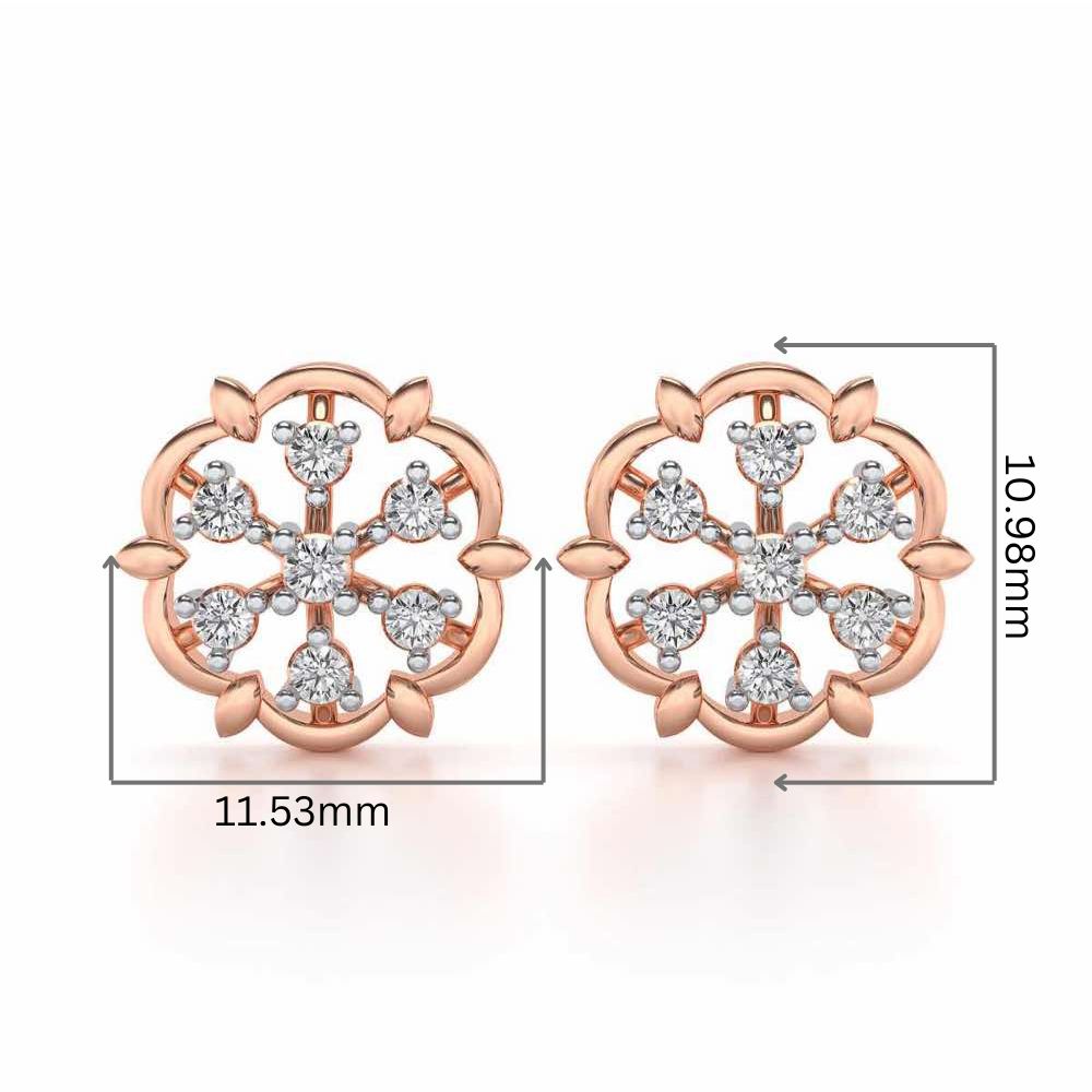 Starry Silver Earrings - Rose Gold - Image 2