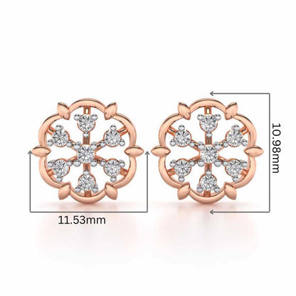 Starry Silver Earrings - Rose Gold - Image 2