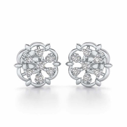 Starry Silver Earrings - White Gold - Image 1