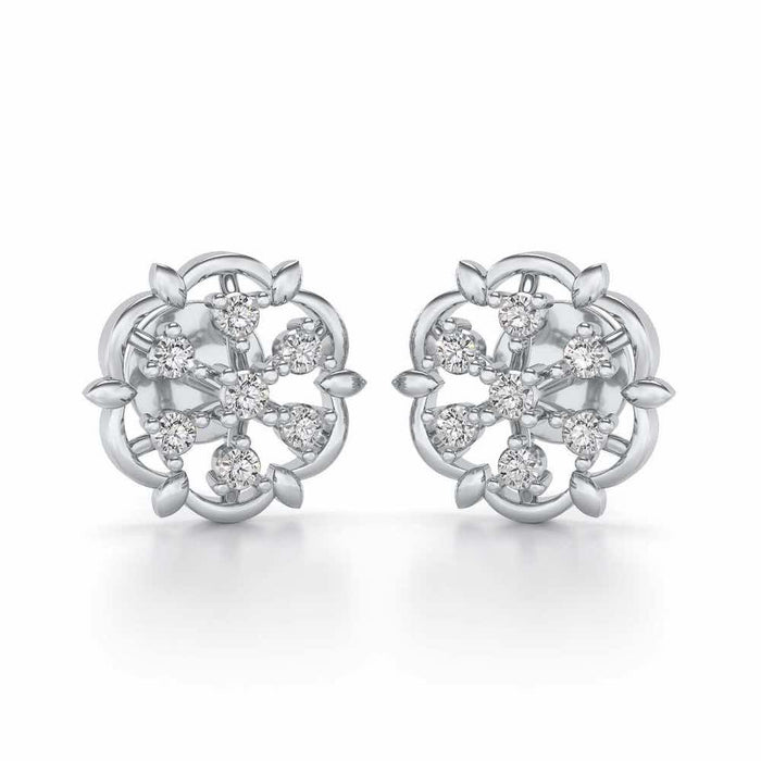 Starry Silver Earrings - White Gold - Image 1