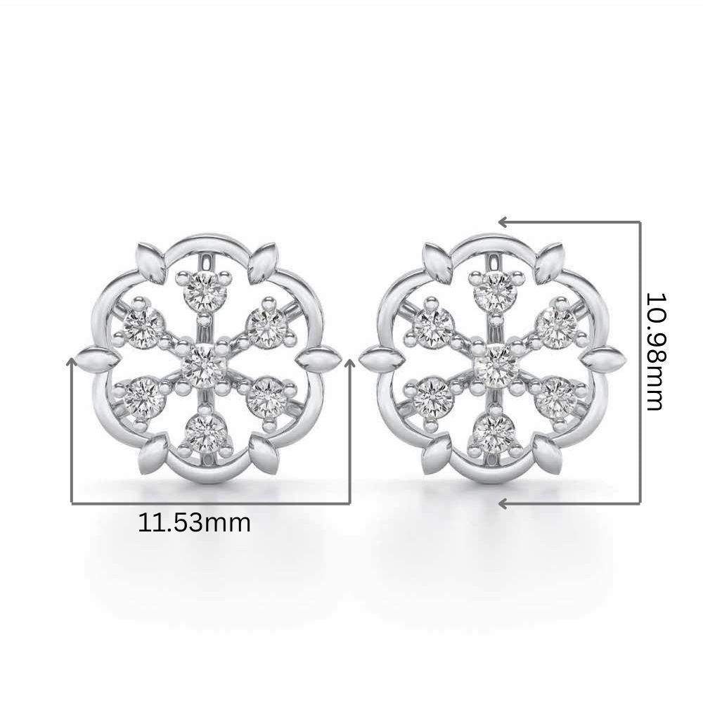 Starry Silver Earrings - White Gold - Image 2