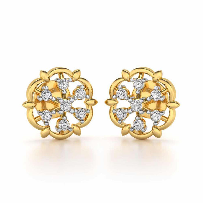 Starry Silver Earrings - Yellow Gold - Image 1
