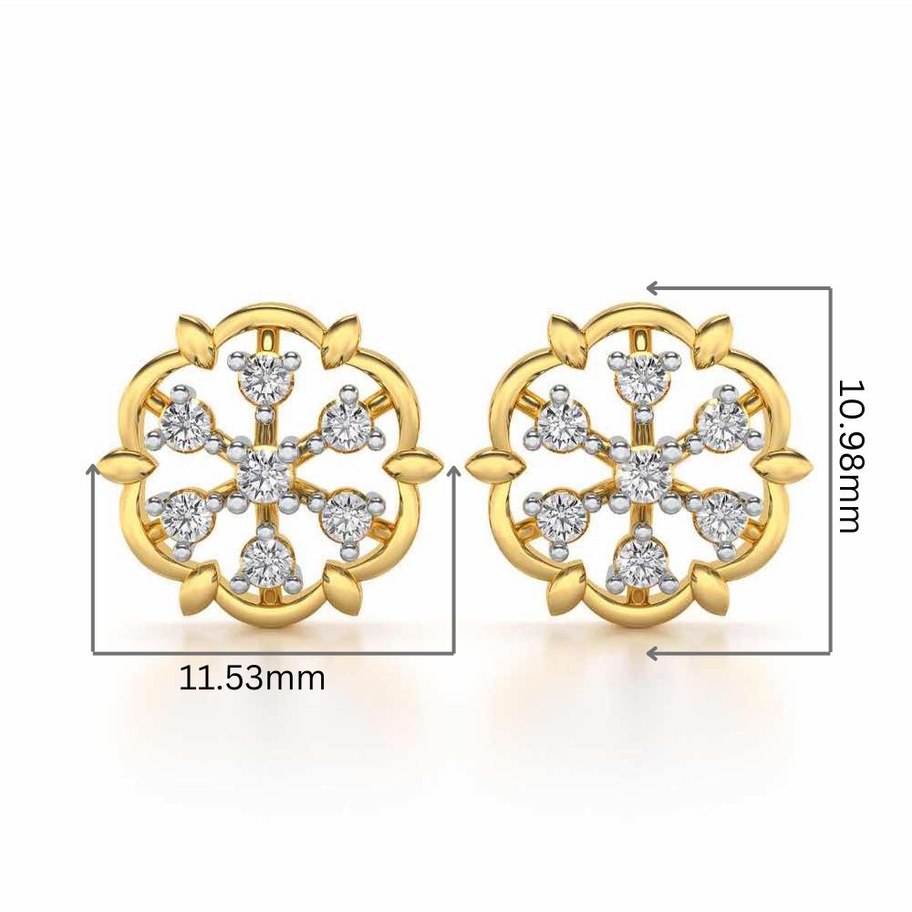 Starry Silver Earrings - Yellow Gold - Image 2