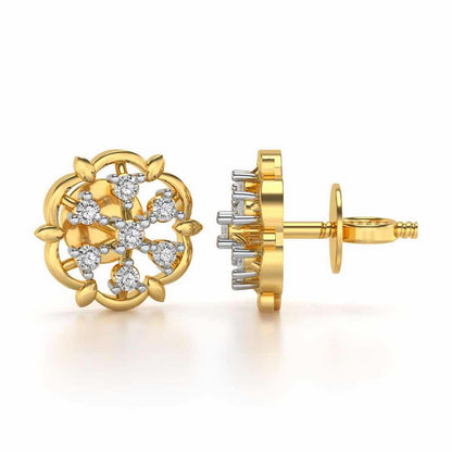 Starry Silver Earrings - Yellow Gold - Image 4