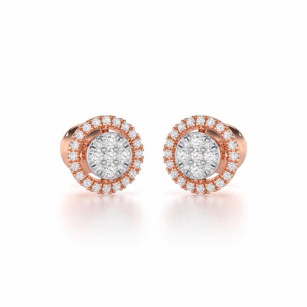 Starry King Silver Earrings - Rose Gold - Image 1