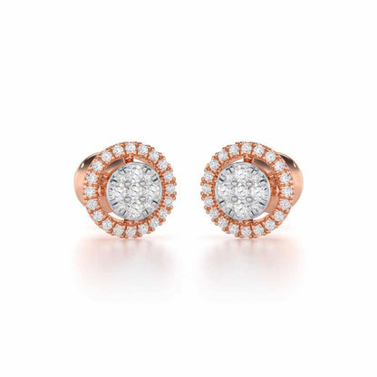 Starry King Silver Earrings - Rose Gold - Image 1