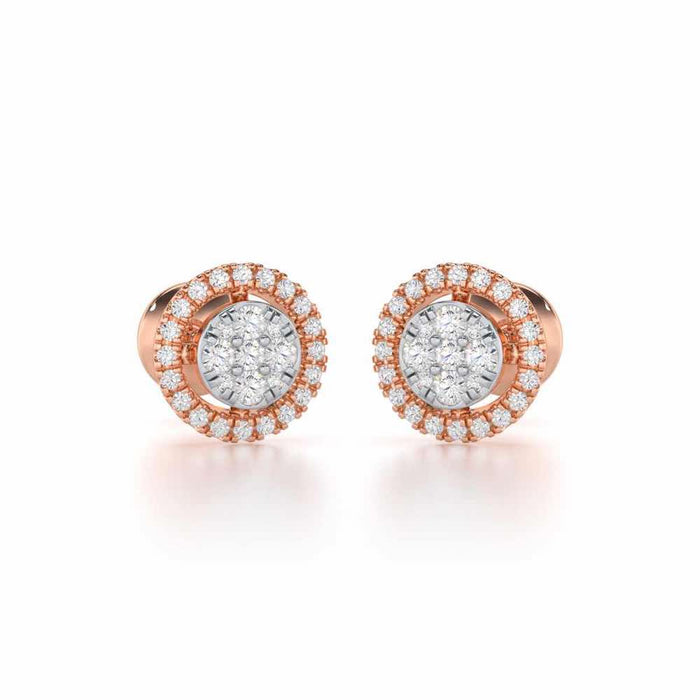 Starry King Silver Earrings - Rose Gold - Image 1