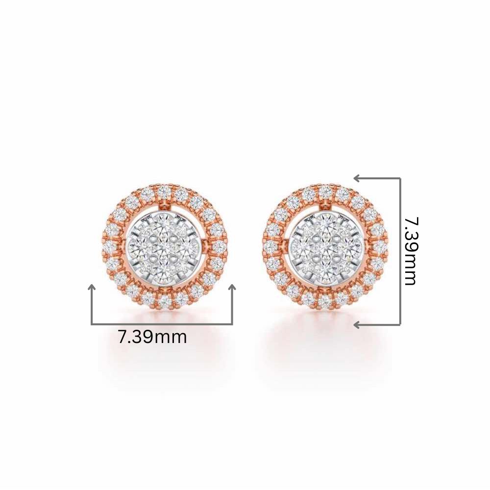 Starry King Silver Earrings - Rose Gold - Image 2