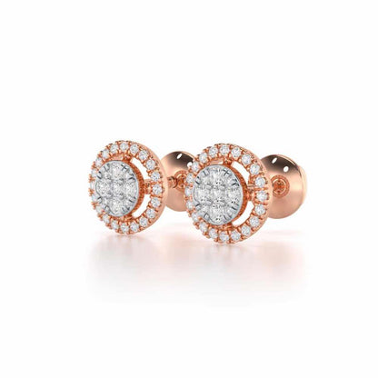 Starry King Silver Earrings - Rose Gold - Image 3