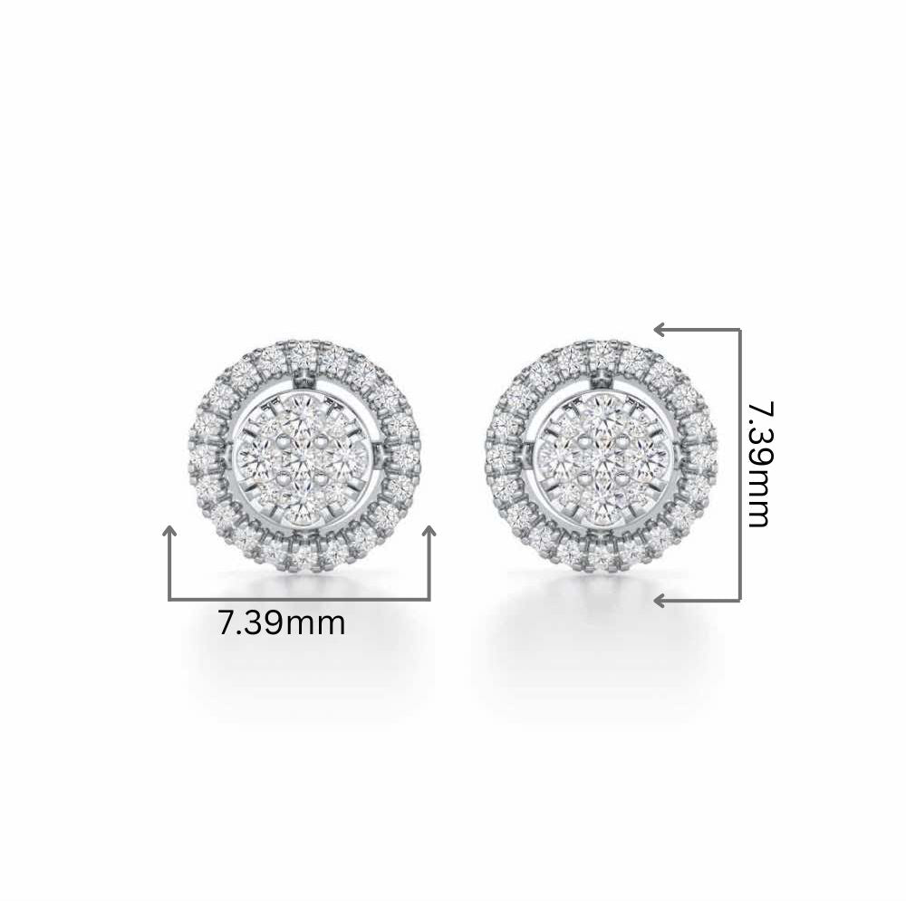 Starry King Silver Earrings - White Gold - Image 2