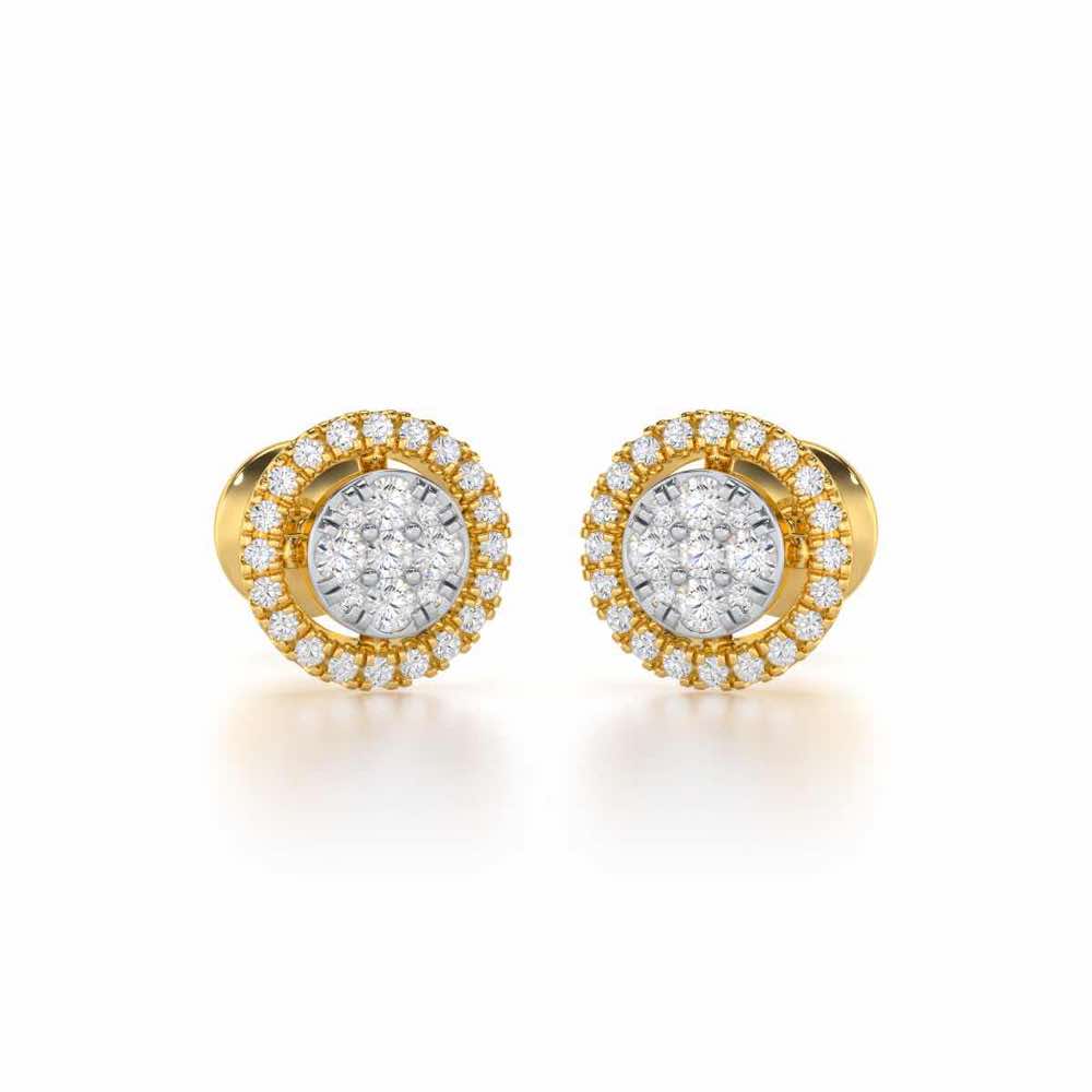 Starry King Silver Earrings - Yellow Gold - Image 1